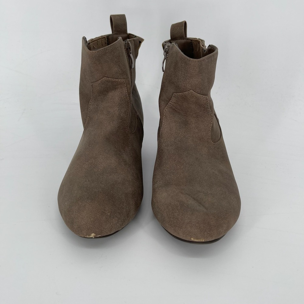 Torrid Women's Brown Faux Suede Cowgirl Ankle Booties Western Shoes Size 8.5